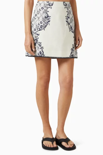 Airlie Mini Skirt in Linen-blend