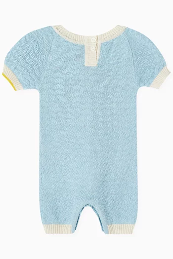 Wave-knit Romper in Silk-cotton