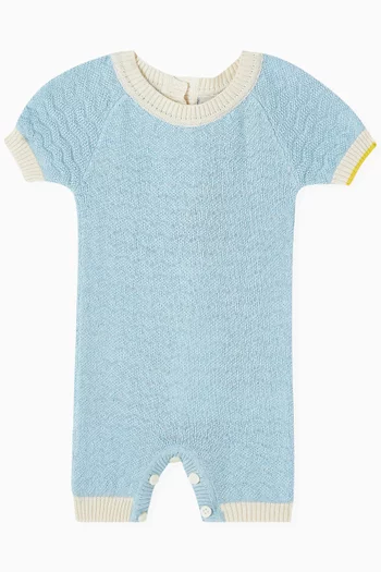Wave-knit Romper in Silk-cotton