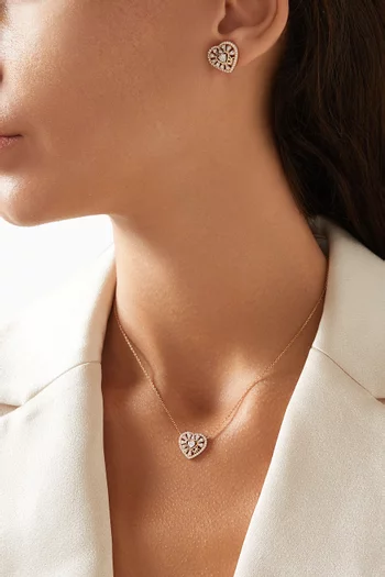 Premium Love Earrings in Rose Gold-plated Silver