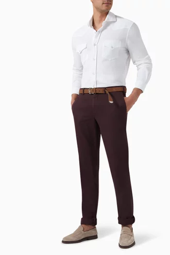 Patch Pocket Shirt in Cotton-poplin