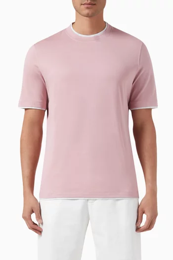 Double-layer T-shirt in Cotton-jersey