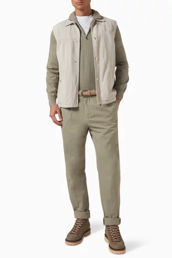 Contrasting Trim T-shirt in Cotton