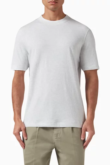 Contrasting Trim T-shirt in Cotton
