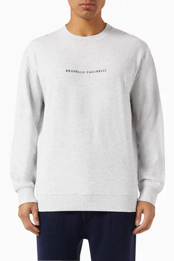 Logo-embroidered Sweatshirt in French Terry