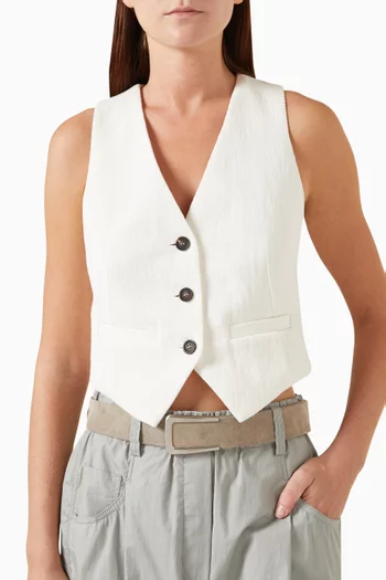 Thin Buckle Belt in Suede
