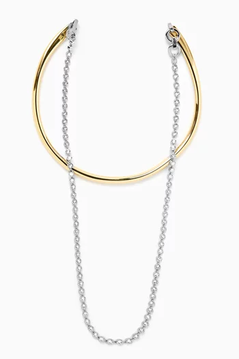 Talitha Wrap Crystal Necklace in 12kt Gold-plated Brass