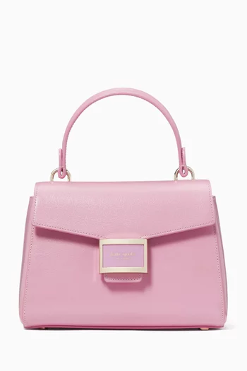 Small Katy Top-handle Bag in Shiny Leather