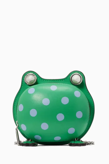 3D Frog Crossbody Bag in Leather
