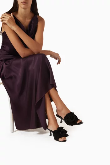 Flourish 64 Floral Mule Sandals in Suede