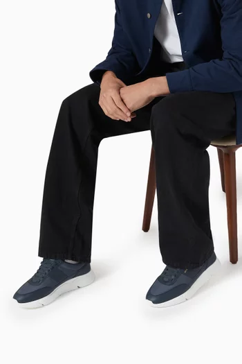 Genesis Vintage Runner Sneakers in Leather & Recycled Nylon