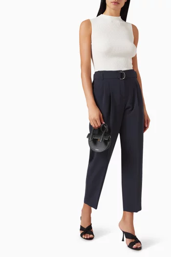 Tapiah Tapered-leg Crop Pants in Crepe