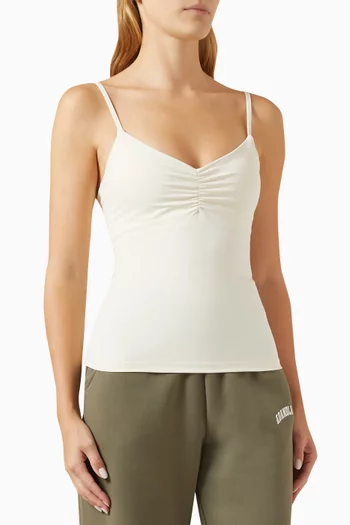 Ultimate Ruched-front Longline Tank Top