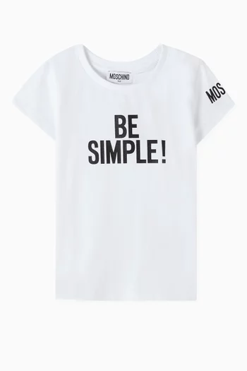 Slogan-print T-shirt in Cotton Jersey