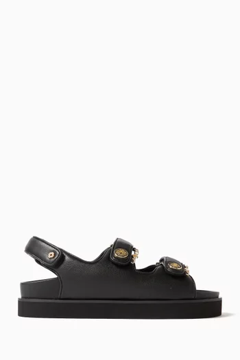 Touch Strap Sandals in Leather