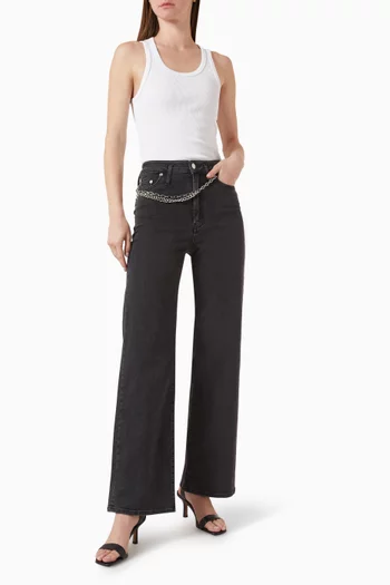 Ribbed Tank Top in Stretch-cotton
