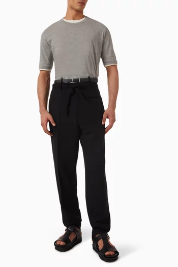 Belted Pants in Wool