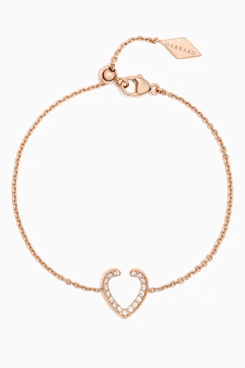 Aloria Mini Icons Diamond Bracelet in 18kt Rose Gold