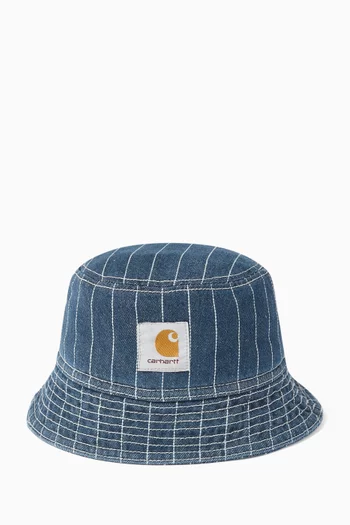 Orlean Hickory Bucket Hat in Denim