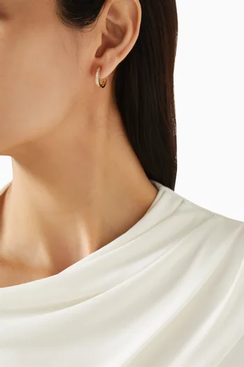 Auriel Crystal Hoops in 18kt Gold
