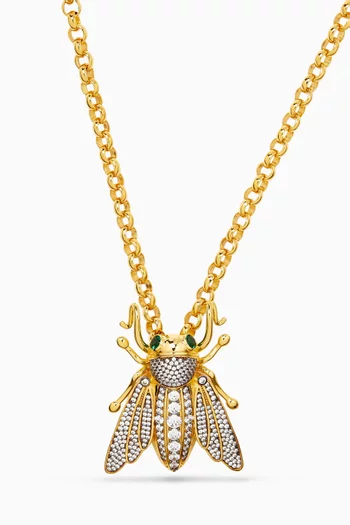 Bee Necklace in 24kt Gold-plated Bronze