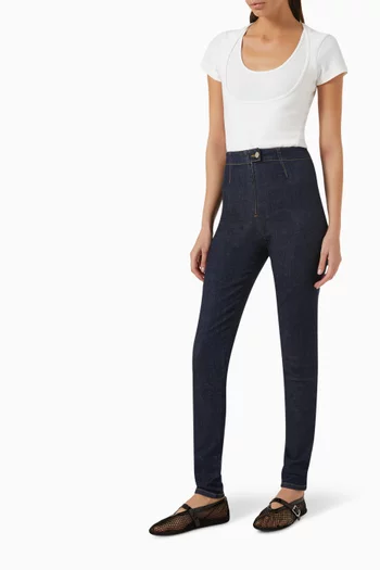 Stirrup Leggings in Stretch Denim