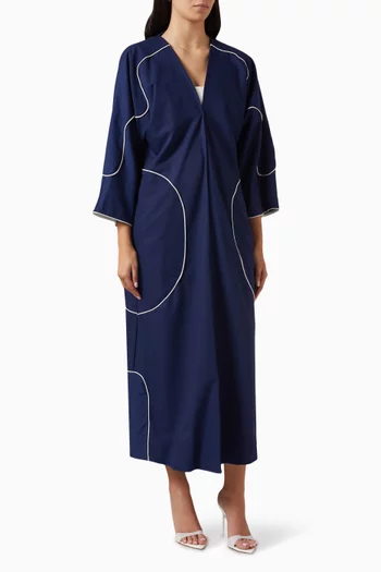 Contrast Pattern Abaya