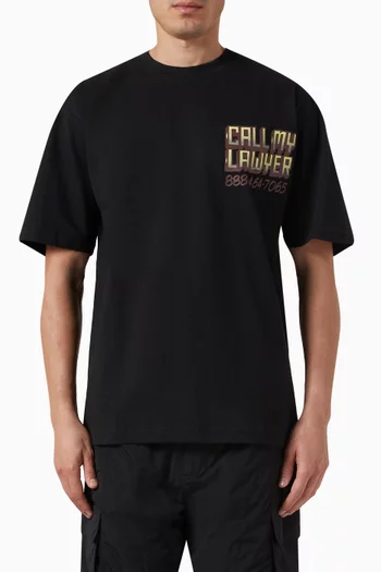 Call My Lawyer Sign T-shirt in Cotton-jersey