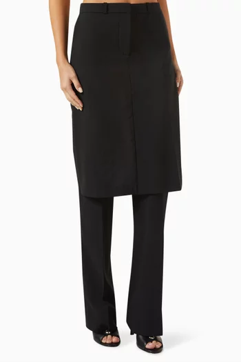 Skirt Tailored Pants in Crepe