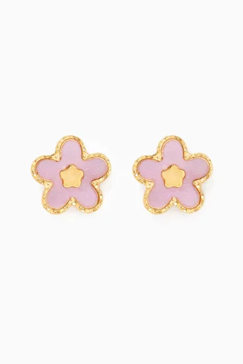 Ara Flower Stud Earrings in 18kt Gold