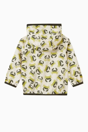 Printed Hooded Jacket in Nylon