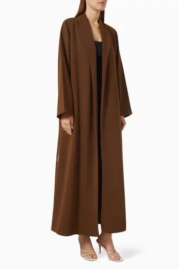 Zainah Jacket Sleeves Abaya in Polycrepe