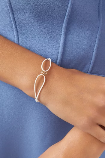 Diamond Arabic Initial Thread Bracelet, Letter 'J' in 18kt Gold