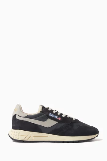 Whirlwind Low-Top Sneakers in Nylon & Suede