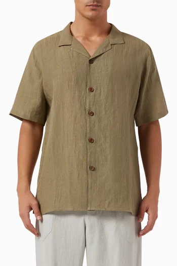 Camp Collar Shirt in Linen