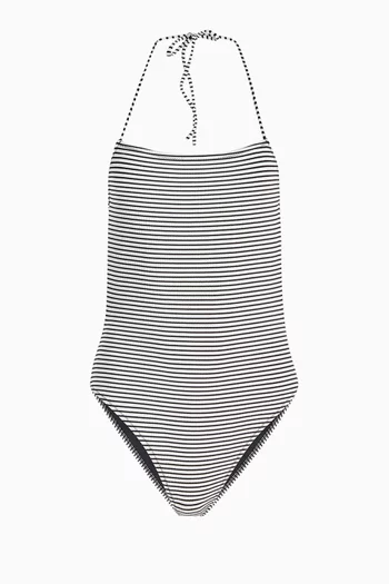 لباس سباحة قطعة واحدة ذا زاريا سوليد اند ستريبد × صوفيا ريتشي غرينج