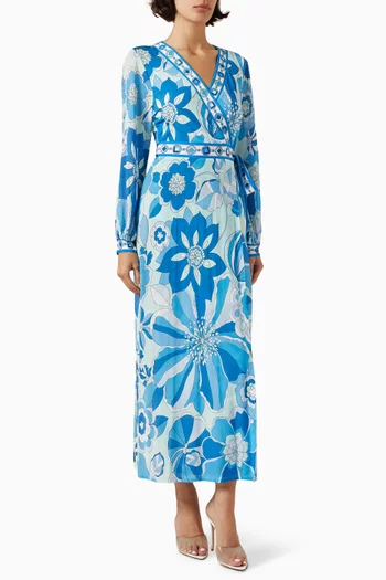 Annora Wrap Dress in Jersey