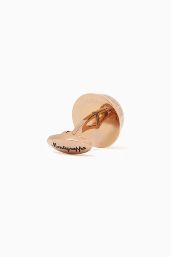 Miya Cufflinks in Rose-Gold Plated PVD