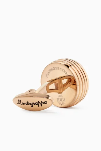 Tricolore Cufflinks in Gold-plated PVD