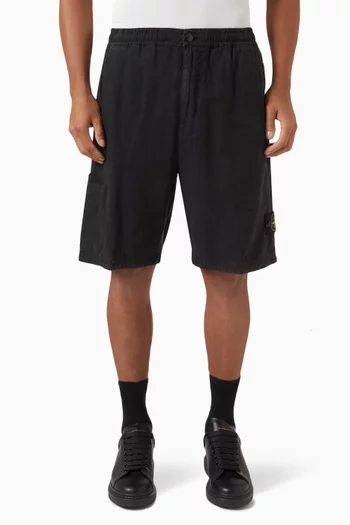 Bermuda Shorts in Linen & Nylon