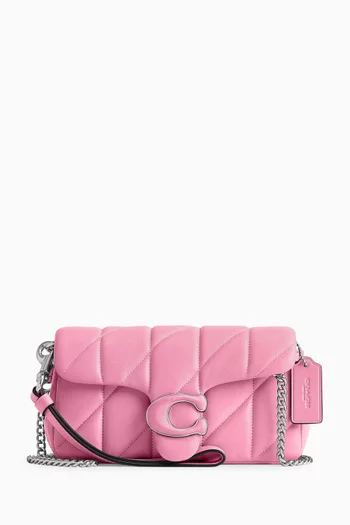 Tabby Pillow-quilted Crossbody Wristlet in Leather