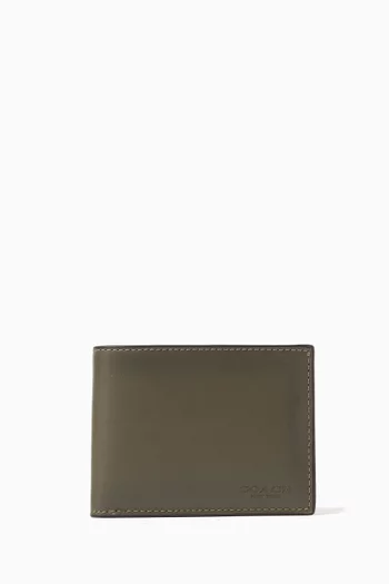 Slim Billfold Wallet in Calfskin Leather