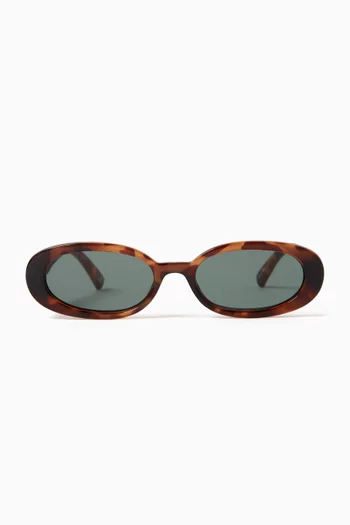 Outta Love Oval Sunglasses in Acetate