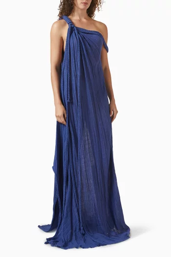 Gia One-shoulder Gown in Cotton