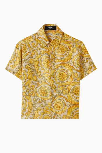 Barocco-print Shirt in Silk-twill