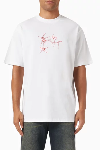 Graphic-logo T-shirt in Jersey
