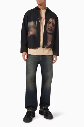 Stud-embellished Straight-leg Jeans