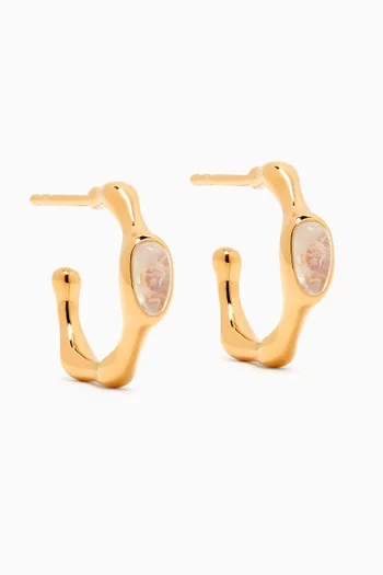 Magma Gemstone Hoops in 18kt Recycled Gold-vermeil