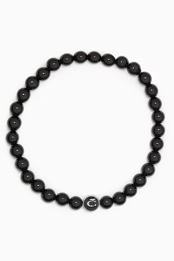 سوار خرز مطاطي بشعار حرف C