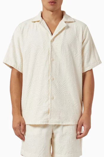 Golconda Cuba Shirt in Jacquard-woven Terrycloth